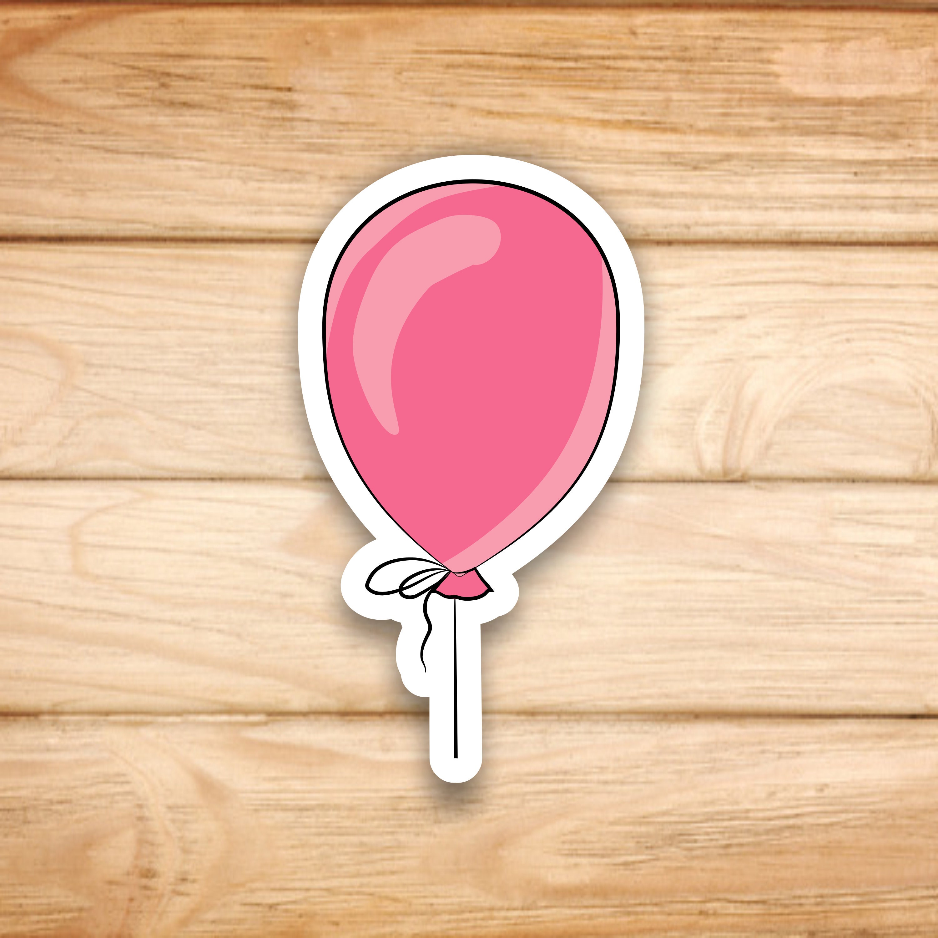 Pink Balloon Sticker Stickers Vinyl Waterproof Sticker Fun Etsy