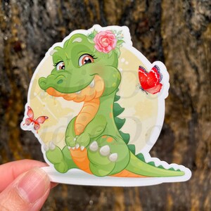 Sticker babykrokodil | Stickers, waterdichte vinyl sticker sticker, terug naar school, BFF vriendschap verjaardagscadeau, leuke sticker, feestartikelen