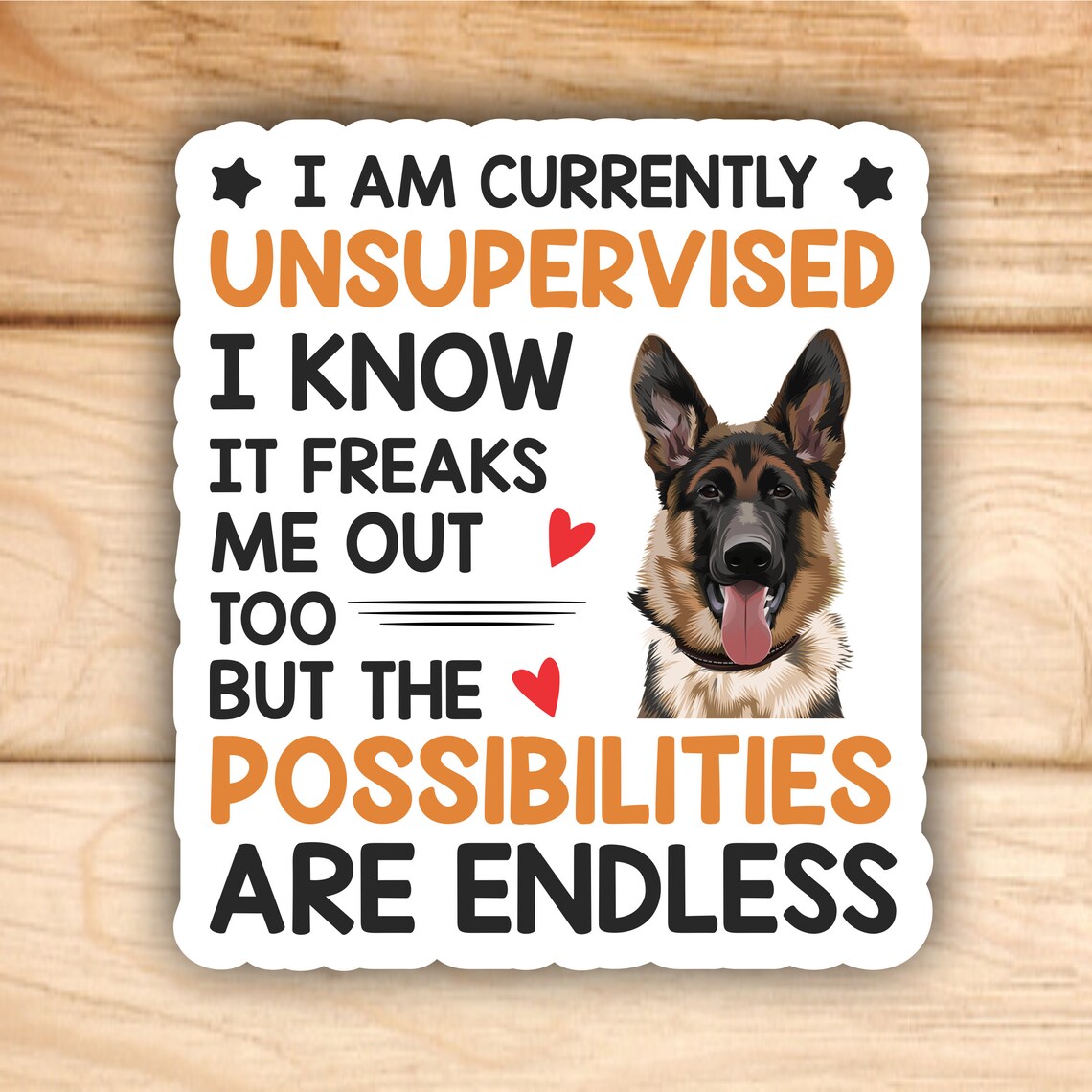 DEUTSCHER SCHÄFERHUND Lustige Sticker Hunde Aufkleber Fun Etsy