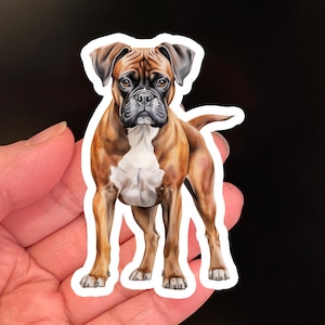 BOXER Dog | Premium Quality Vinyl Sticker Fun Motivational & Inspirational Gift for Dog Lovers Journals Laptops Scrapbooks Printed in Canada