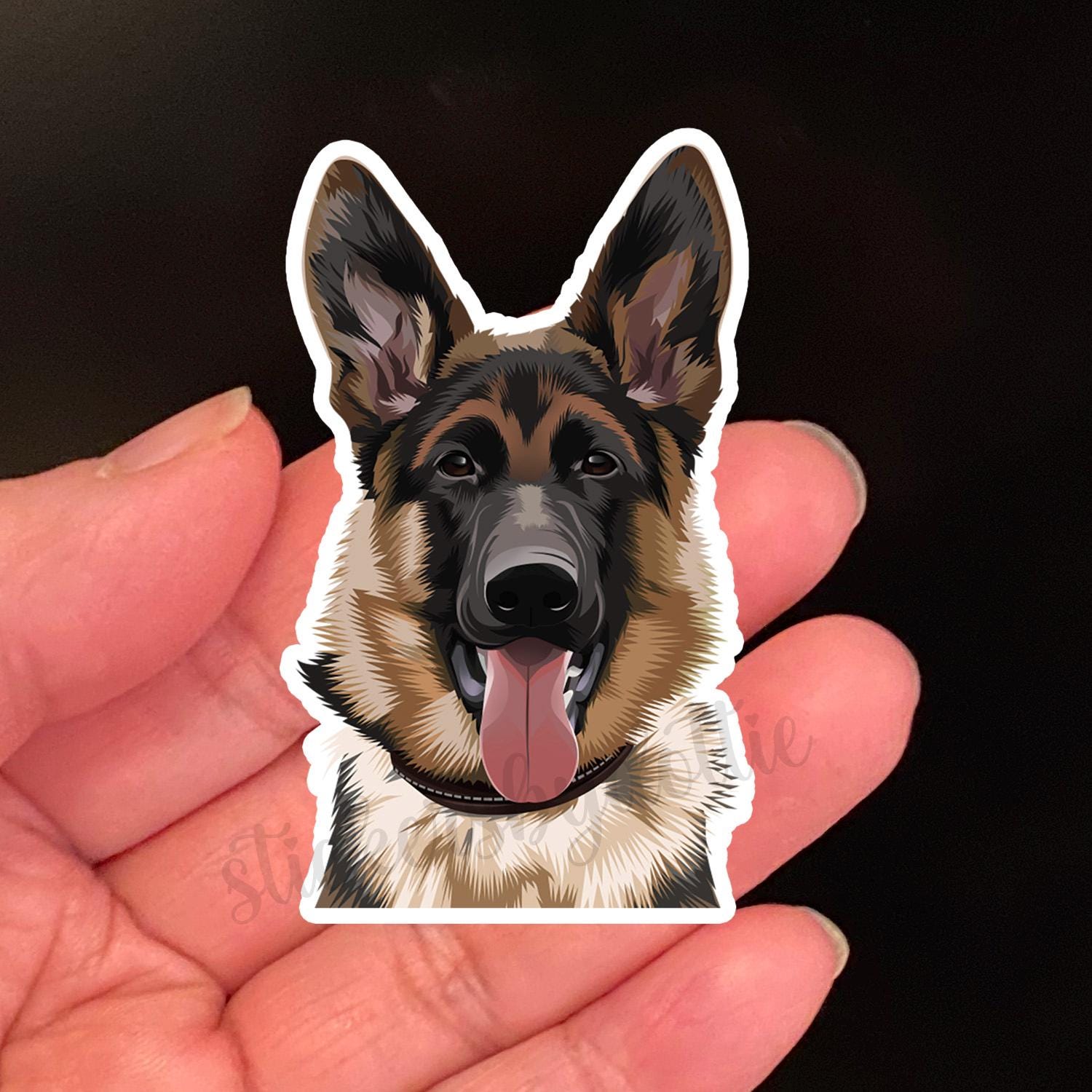 Gsd Sticker German Shepherd Vinyl Sticker | Fun Pet Lover Gift, Matte or Glossy ...