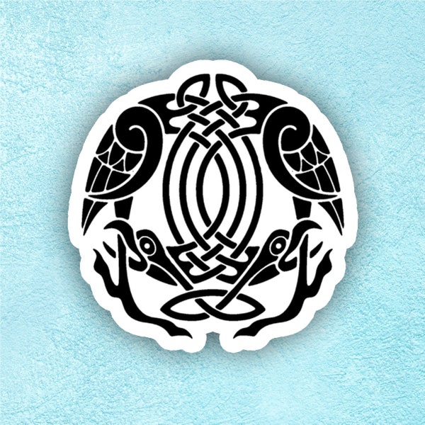 Double Headed Eagle Celtic Knot Sticker, Stickers, Old Norse Symbol, Vinyl Sticker, Symbol Of Power, Beautiful Life, Talisman, Mythology