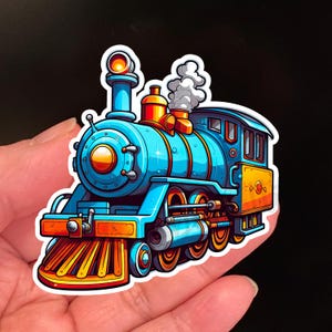 Sticker train Choo Choo, Stickers, Vinyle Sticker anniversaire bébé Sexe révélateur, Sticker agenda, Rentrée scolaire, Cadeau pour petits garçons