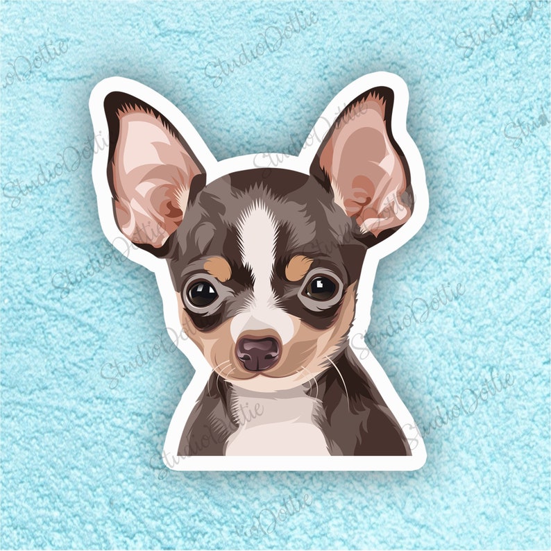 CHIHUAHUA DOG Sticker, Dogs, Stickers, Fun Sticker, Vinyl Waterproof Sticker, Back to School, Gift For Pet Owner, Dog, Gift For Vets, Pets image 2