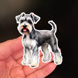 Miniature Schnauzer Dog Sticker, Stickers, Fun Sticker, Vinyl Sticker, Back to School, Gift For Pet Owner, Dogs Doggie, Gift For Vets