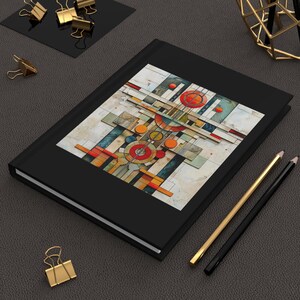 Hardcover | Frank Lloyd Wright Inspired Matte Journal 5.75&quot;x8&quot; | 150 Lined Pages Vibrant Colors Iconic Design Perfect Gift Creativity Notes