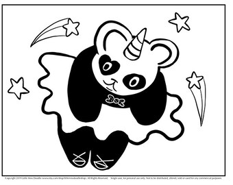 7500 Pandacorn Coloring Pages Pictures