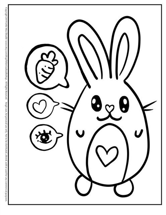 660 Collections Bunny Valentine Coloring Pages  HD