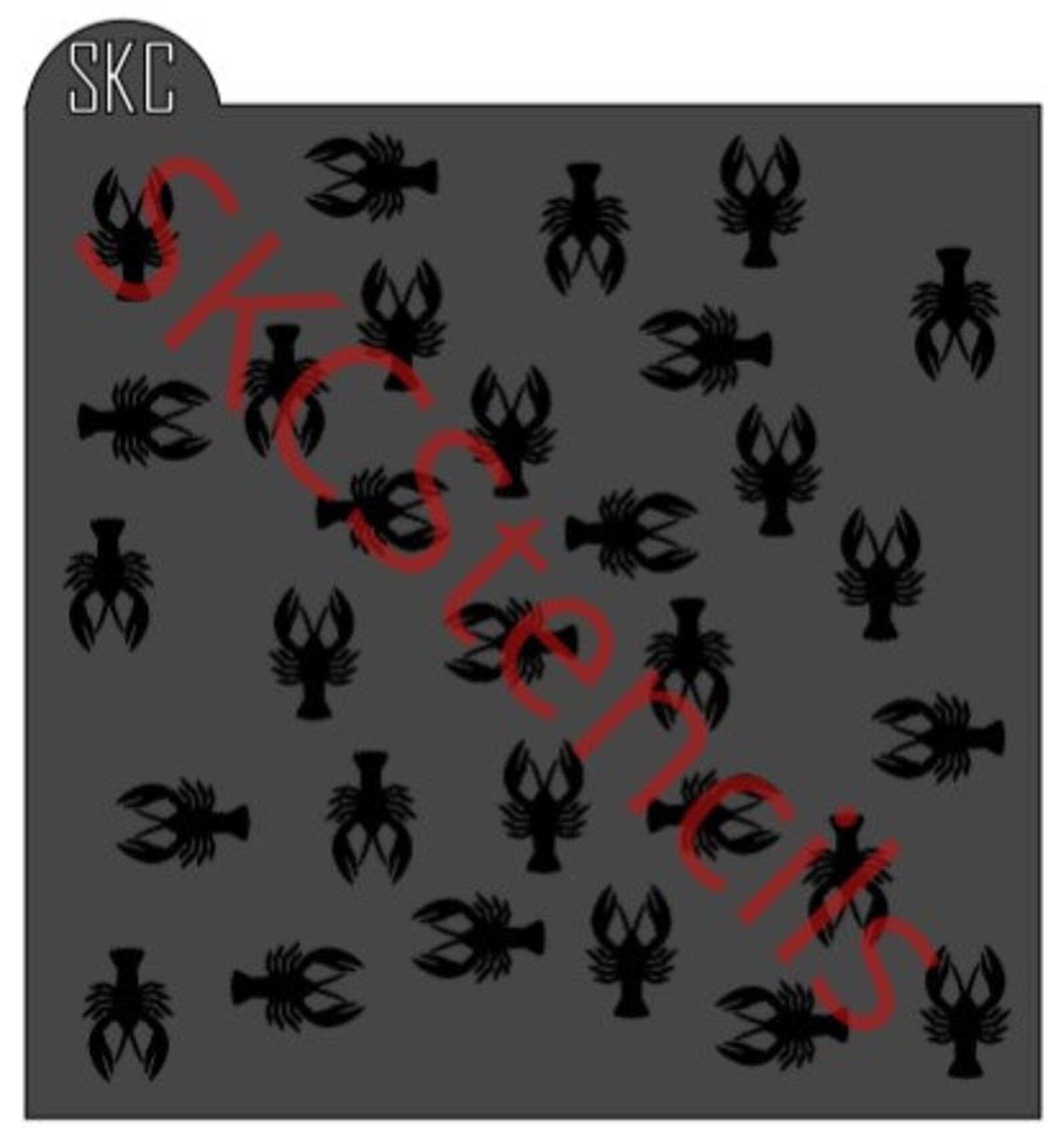 Scattered Crawfish Stencil Cookie Stencils Crawfish Boil | Etsy