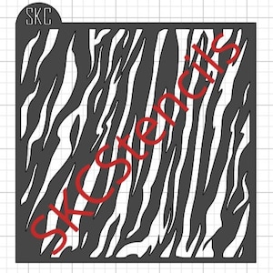 Tiger Print Stencil SVG File