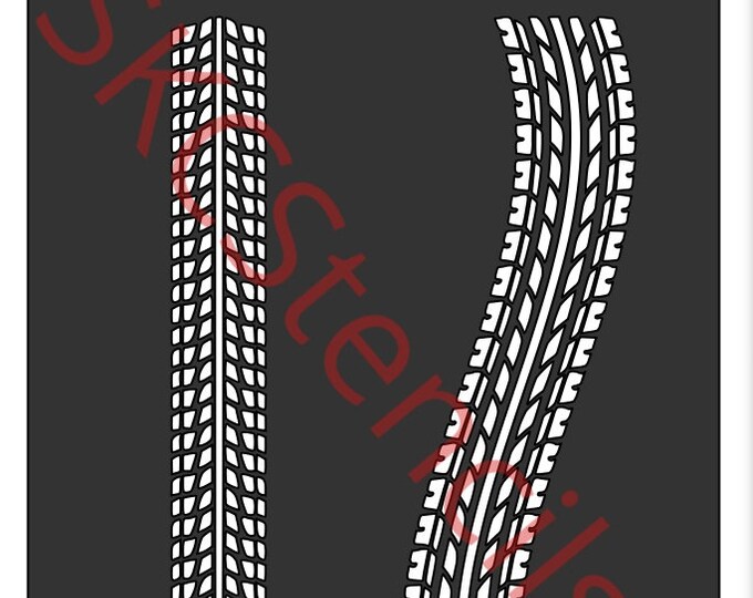 Tire Track Stencil SVG Cookie Supplies Cookie Stencil Etsy
