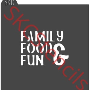 Family Food & Fun Stencil SVG