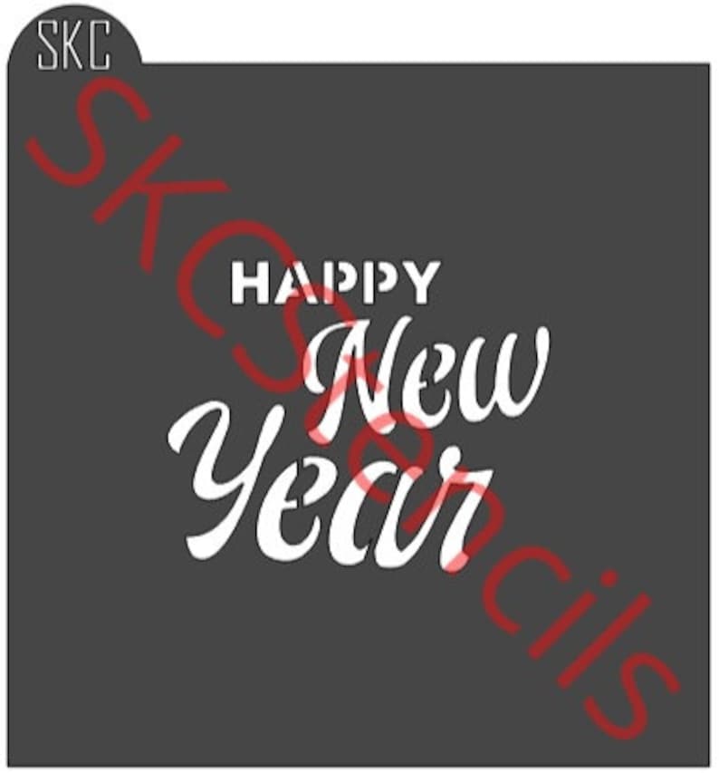 Happy New Year Stencil SVG - Etsy