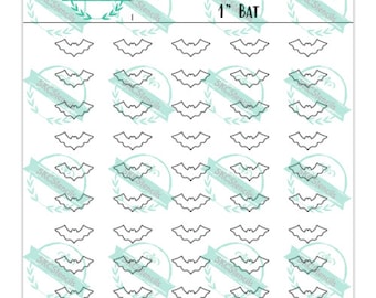 1" Bat Royal Icing Transfer Sheet PDF