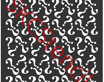 Question Mark Stencil Reusable Question Mark Stencil DIY Craft Stencil