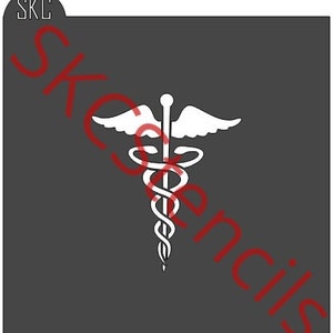 Caduceus Stencil SVG