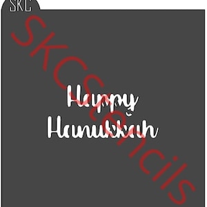 Happy Hanukkah Schablone SVG