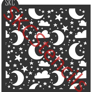 Night Sky Stencil SVG
