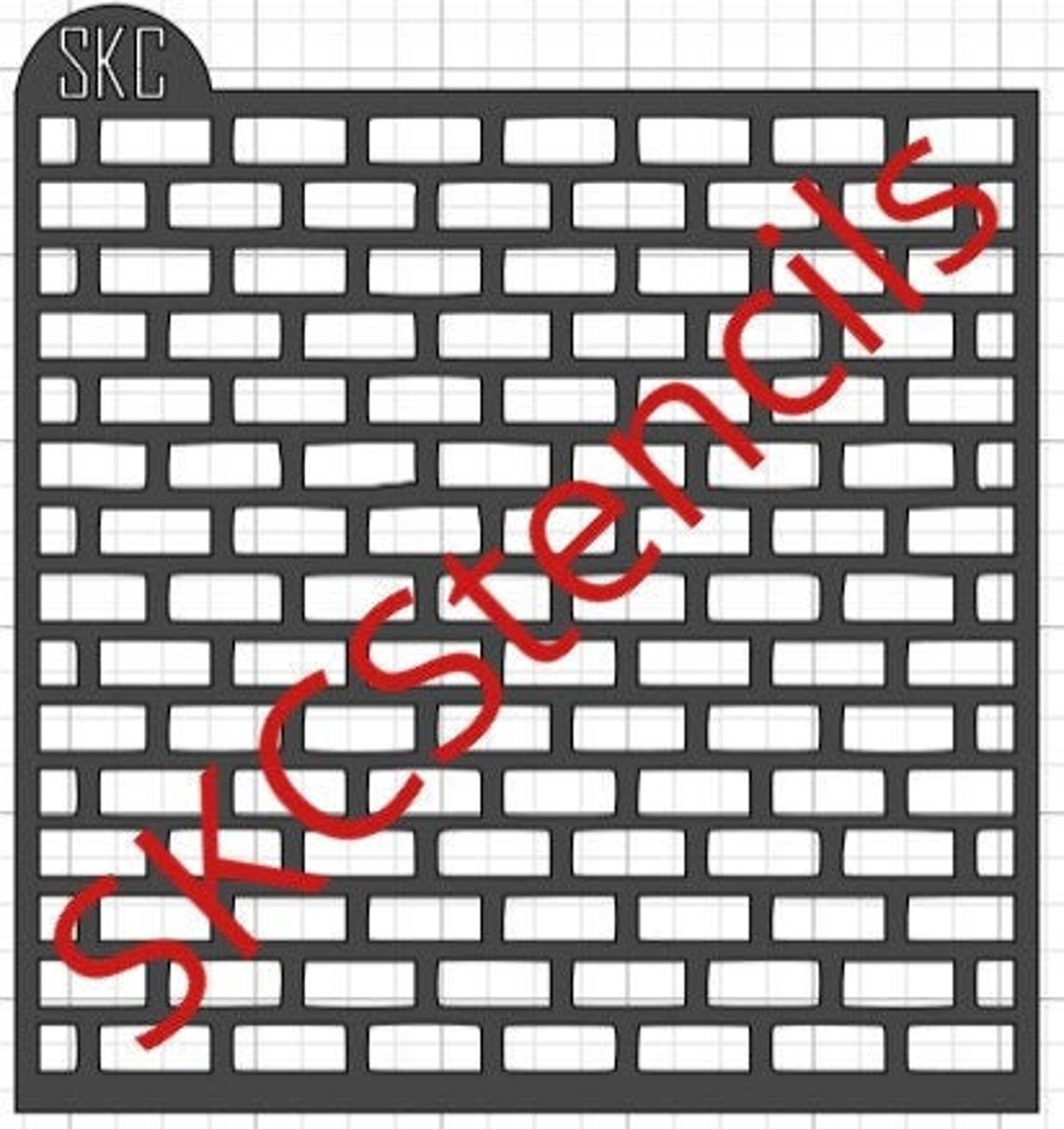 Brick Wall Stencil SVG File (Download Now) Etsy