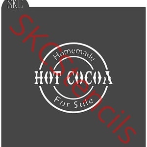 Homemade Hot Cocoa For Sale Stencil SVG