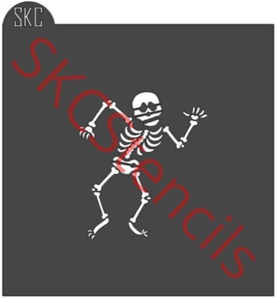 Dancing Skeleton Stencil | Etsy