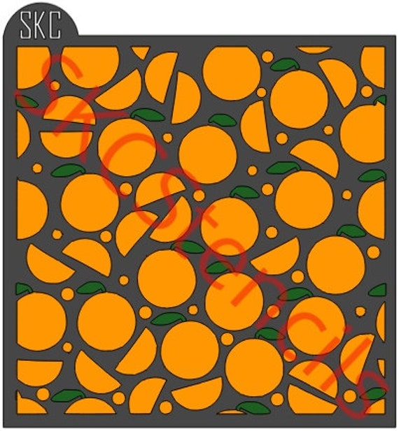 2 Part Orange Stencil SVG Etsy