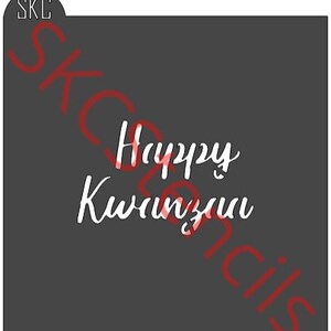 Happy Kwanzaa Stencil SVG
