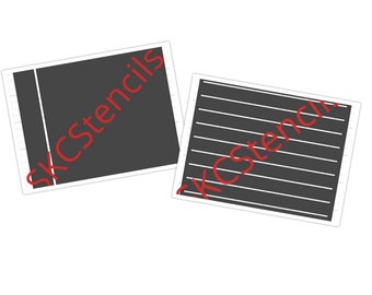 Two-part Notebook Paper Stencil SVG File | Etsy