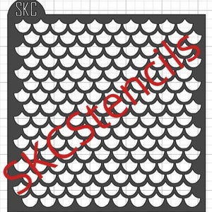 Mermaid Scale Pattern Stencil SVG File - Etsy