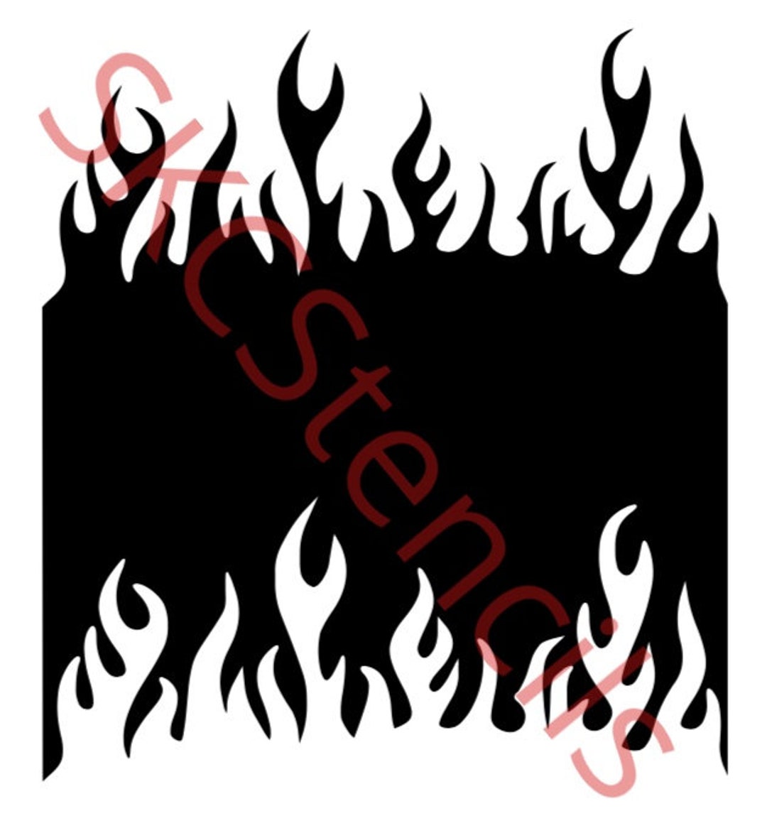 Doppelseitige Flammen schablone SVG Feuerwehrauto Schablone - Etsy.de