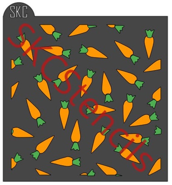 Download Two Part Carrot Stencil Svg Easter Stencil Cookie Stencil Etsy