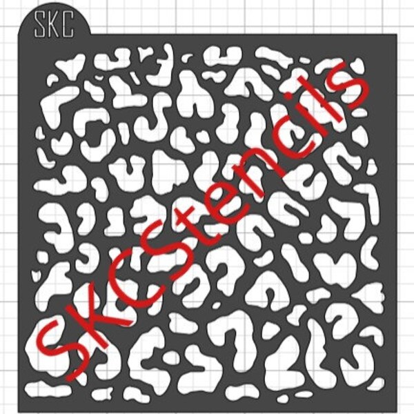 Cheetah Print Stencil - Etsy