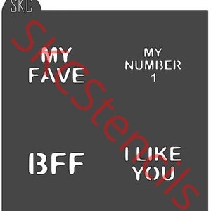 Candy Hearts #2 Stencil SVG