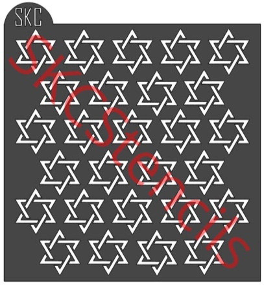 Star of David Stencil SVG - Etsy