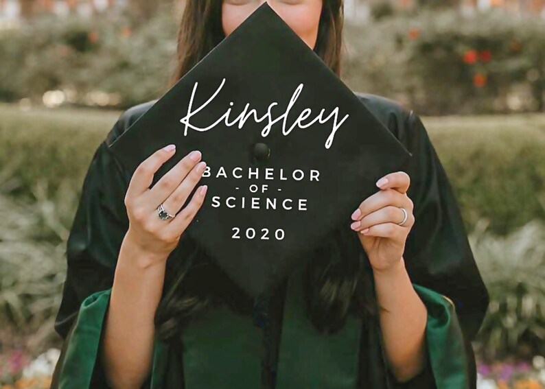 Customized Graduation Cap Decal Graduation Cap Iron On Etsy