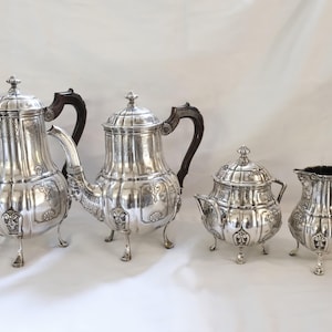 4-piece .800 Silver Tea and Coffee set