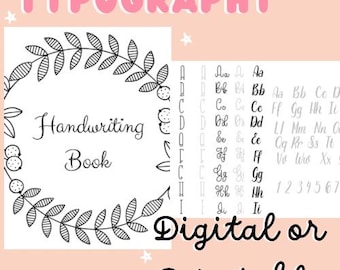 Typography and handwriting digital file
