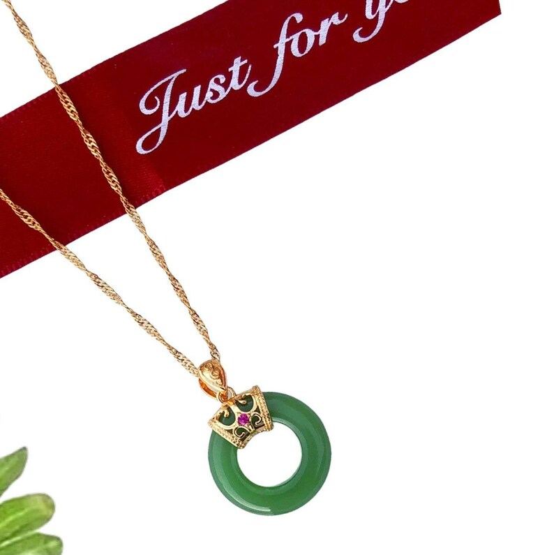 Jade Necklace Green Jade Necklace for Women Good Fortune Etsy