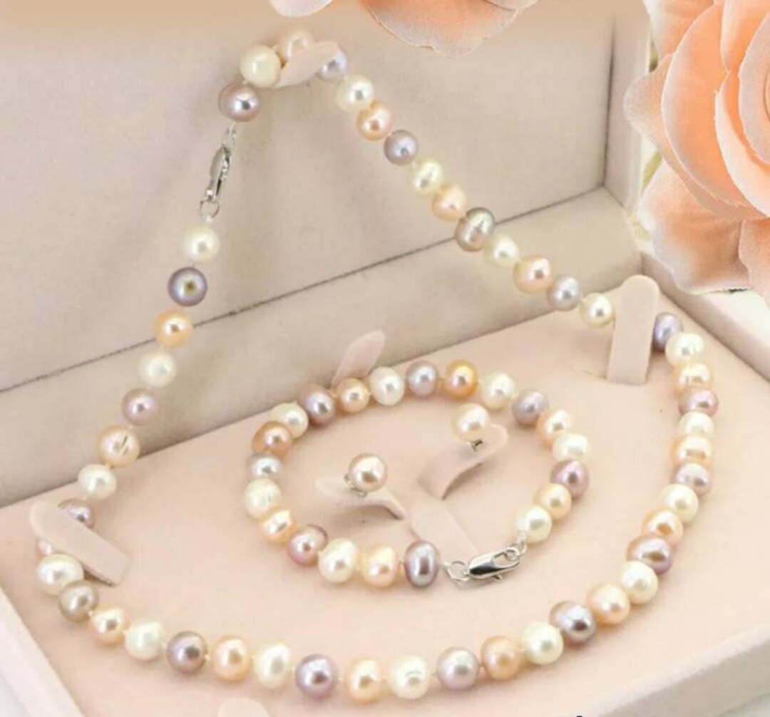 Pearl Sets Pearl Necklaces Pearl Bracelets Freshwater Pearl for Women Etsy