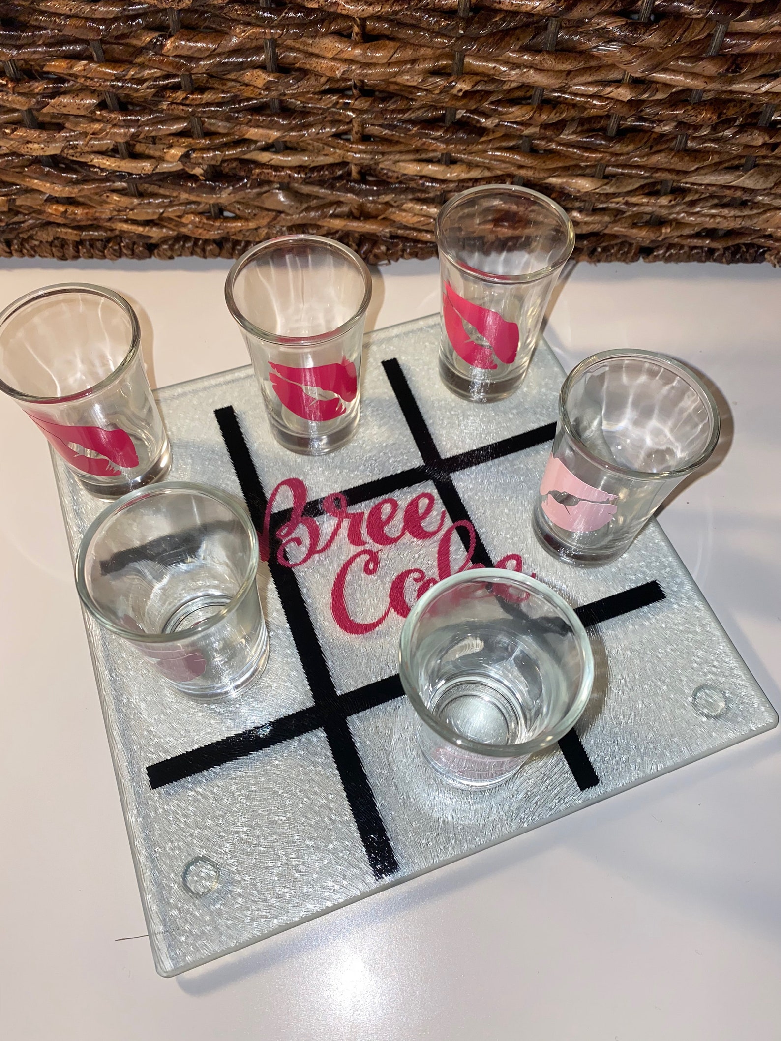 Cute & Flirty Tictactoe Shot Glass Game for Adults / Drinking Game