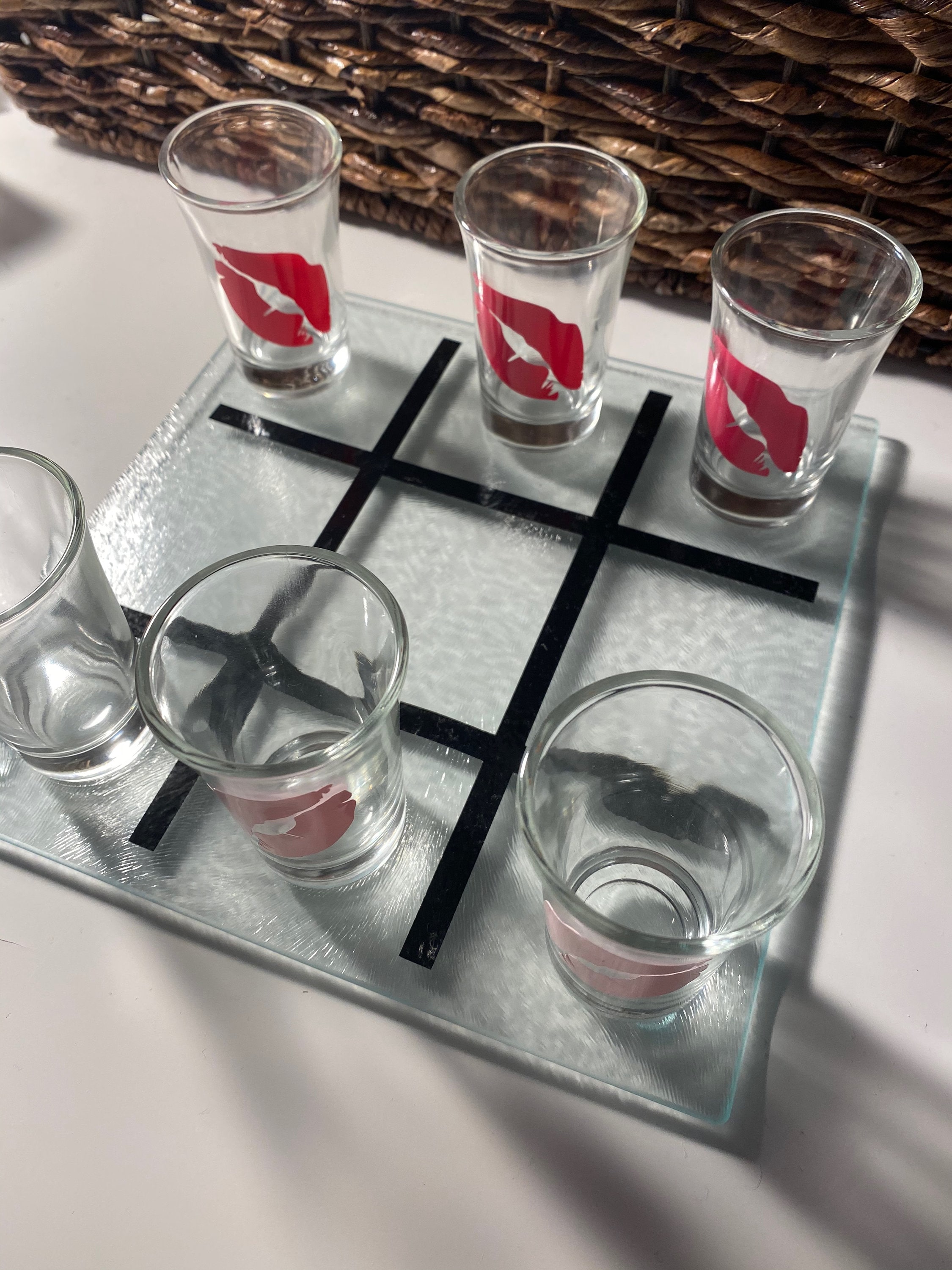 Cute & Flirty Tictactoe Shot Glass Game for Adults / Drinking Game