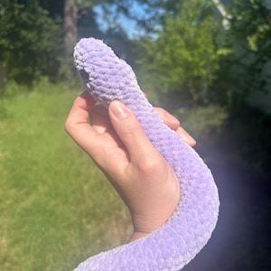 Custom Handmade Snake Stuffed Animal Reptile Plushie Unusual Stuffy Crochet Amigurumi Gift