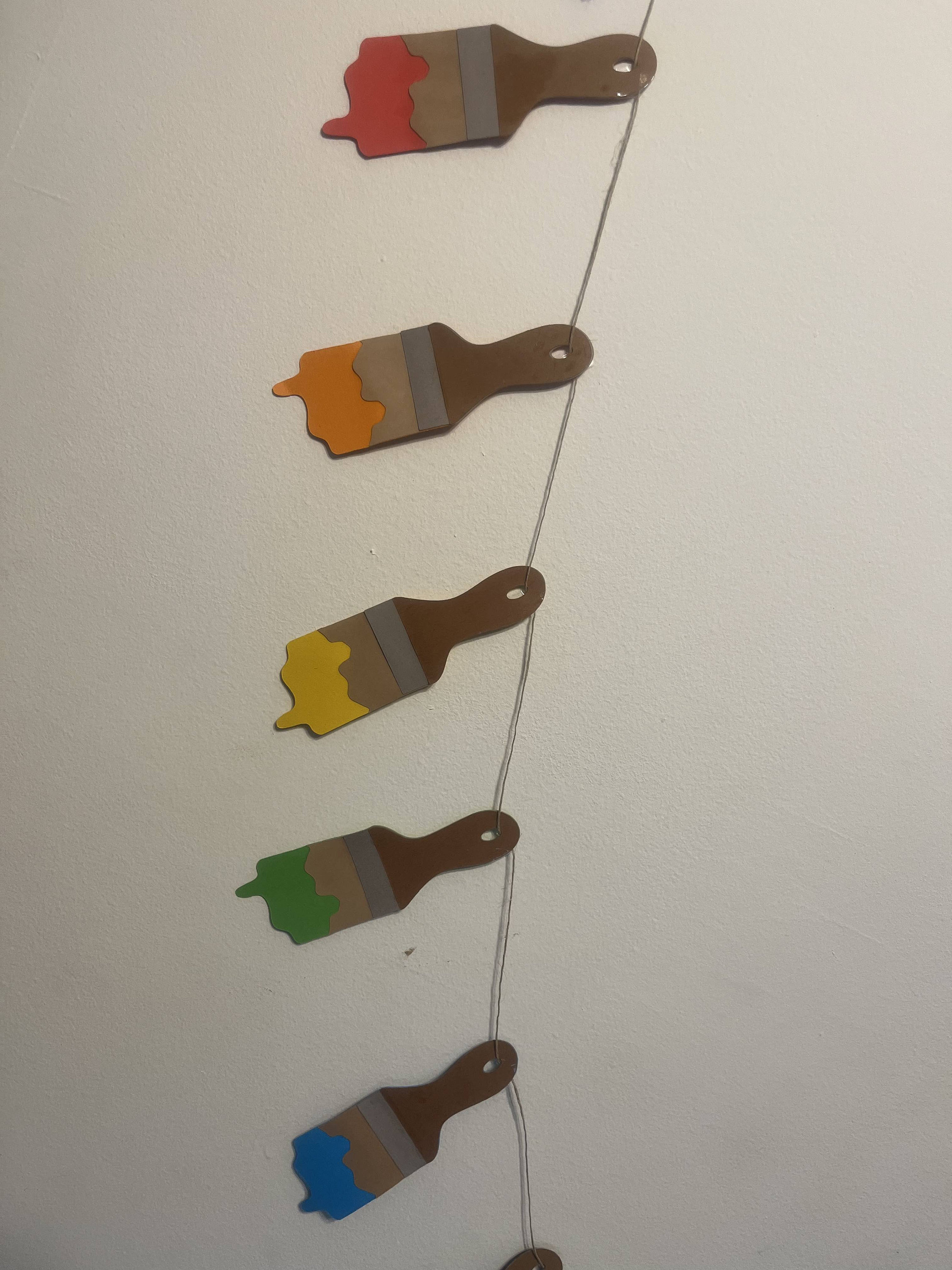 Art Party Decorations Paint Can Banner Paint Brush Garland and Etsy