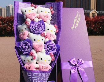 plush kitten bouquet