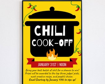 Chili Cook-Off Customizable Event Flyer