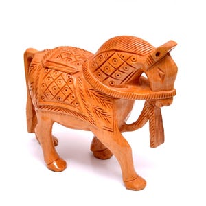 5 Inch Wooden Ganesha Statue, Wood Carving, Decorative, Spiritual Sculpture, Room Decoration, Spiritual Decor, Best Friend gift