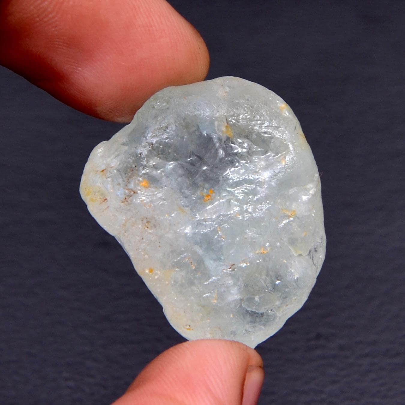 6,32 Carats Topaze Bleue Du Brésil - Coupe Ronde - Clarté VVS1