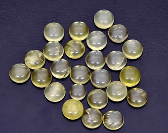 12 mm runder natürlicher Zitronenquarz Cabochon, lose Stein Cabochon, Halbedelstein Lot