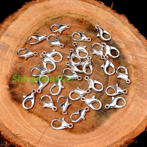 Stainless Steel Sturdy Metal Lobster Clasps, Silver Lobster Clasp Choice Size: 9mm 10mm 11mm 12mm 13mm 15mm