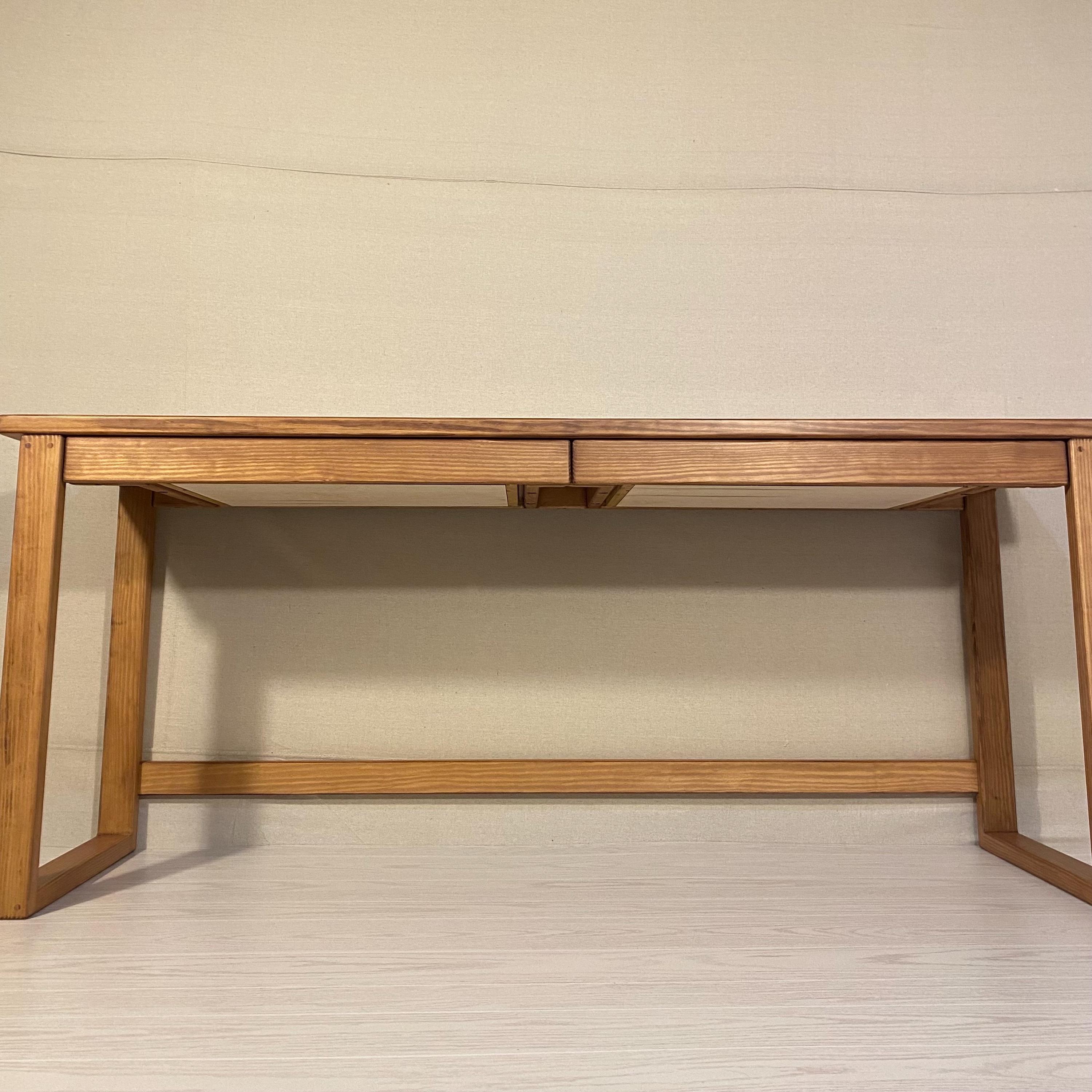 Solid Wood Writing Desk With Drawers Rustic Farmhouse Home Office Desk ...